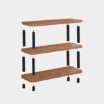 Βιβλιοθήκη ραφιέρα Gala Atlantic Pine μαύρο μελαμίνη 80x28x75cm ed4149 - Image 4