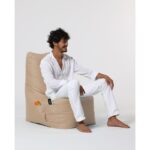 Πουφ Diamond αδιάβροχο ύφασμα Mink 60x35cm ed4150 - Image 3