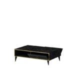 Τραπεζάκι σαλονιού Vale μαύρο χρυσό χρώμα μελαμίνη 90x60x40cm ed4152 - Image 3