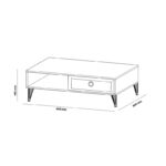 Τραπεζάκι σαλονιού Vale μαύρο χρυσό χρώμα μελαμίνη 90x60x40cm ed4152 - Image 2