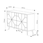 Μπουφέ Sabbia μόκα 123x35x62 4cm μελαμίνη ed4168 - Image 2