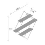 Ραφιέρα Erysim καρυδί μαύρο ξύλο μεταλλικό πλαίσιο 60x40x15εκ ed4175 - Image 2