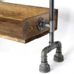 Έπιπλο εισόδου Borura καρυδί μασίφ ξύλο μεταλλικά πόδια 70x35x90εκ ed4189 - Image 4