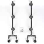 Έπιπλο εισόδου Borura καρυδί μασίφ ξύλο μεταλλικά πόδια 70x35x90εκ ed4189 - Image 3