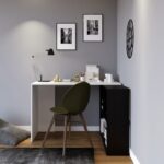 Γραφείο Voi λευκό μαύρο 120x75cm μελαμίνη ed4191 - Image 5