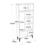 Βιβλιοθήκη Lia καφέ ανθρακί μελαμίνη 72x25x163 3εκ ed4194 - Image 2