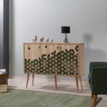 Μπουφέ Mente 2 SONOMA OAK ΜΕΛΑΜΙΝΗ 120x36xH90cm ed4196