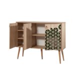 Μπουφέ Mente 2 SONOMA OAK ΜΕΛΑΜΙΝΗ 120x36xH90cm ed4196 - Image 3