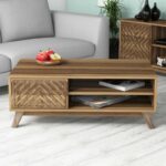 Τραπέζι σαλονιού Inci καρυδί μελαμίνη 105x60x38 2εκ ed4204