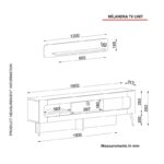 Συνθετο τηλεόρασης Milandra μαύρο πράσινο μελαμίνη 180x31 3x55εκ ed4210 - Image 2
