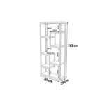 Βιβλιοθήκη Emina Sapphire μελαμίνη 85x29x182εκ ed4223 - Image 2