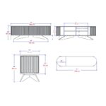 Έπιπλο τηλεόρασης Storari Sapphire λευκό 180x43x60cm ed4263 - Image 2