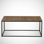 Τραπέζι σαλονιού Cosco Caucasian Oak μελαμίνη μεταλλικά πόδια 95x55x43εκ ed4264 - Image 4