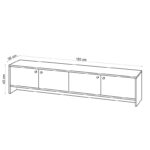 Έπιπλο τηλεόρασης Tessa 180x35x40cm μελαμίνη ed4272 - Image 2