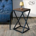 Βοηθητικό τραπέζι Deco μελαμίνη μέταλλο 35x63cm ed4275