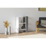 Ραφιέρα Funda ανθρακί άσπρο μελαμίνη 51 8x25x70εκ ed4279