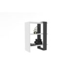 Ραφιέρα Funda ανθρακί άσπρο μελαμίνη 51 8x25x70εκ ed4279 - Image 4