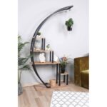 Deco ραφιέρα Atlantic pine μαύρο μελαμίνη 85x35x180cm ed427