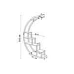Deco ραφιέρα Atlantic pine μαύρο μελαμίνη 85x35x180cm ed427 - Image 2