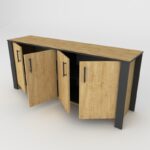 Μπουφέ Manhattan Oak 180x40x77 2cm ed4285 - Image 3