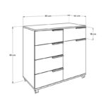 Ντουλάπι Aid άσπρο μελαμίνη 85x44x81εκ ed4291 - Image 2