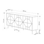 Μπουφέ Sabbia λευκό 184x35x77 4cm μελαμίνη ed4295 - Image 2