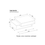 Τραπέζι σαλονιού Tab άσπρο κόκκινο μελαμίνη 105x60x32εκ ed4300 - Image 2