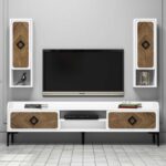 Έπιπλο τηλεόρασης Samba άσπρη μελαμίνη 180x35x52cm ed4301 - Image 5