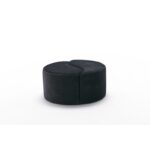 Σκαμπώ Alis μαύρο βελούδο 80x40x80cm ed4303 - Image 4