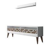 Έπιπλο τηλεόρασης Line άσπρο 150x30x50cm ed4304 - Image 3