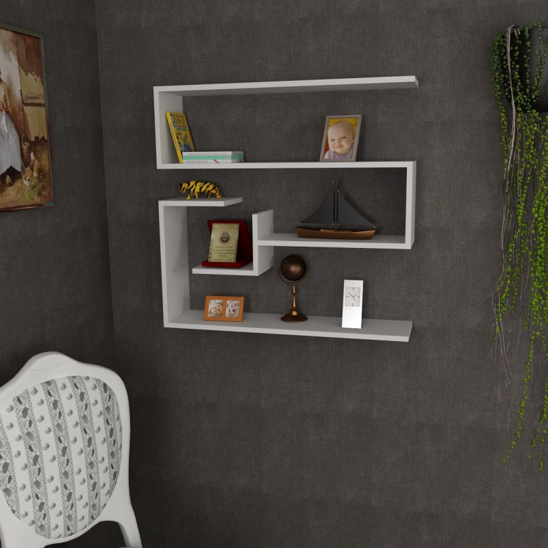 4312_0-800x800 Ραφιέρα Confier άσπρο μελαμίνη 90x22x87εκ ed4312 - Image 1