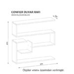 Ραφιέρα Confier άσπρο μελαμίνη 90x22x87εκ ed4312 - Image 3