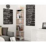 Βιβλιοθήκη Alis Cordoba άσπρο μελαμίνη 45x22x170εκ ed4320