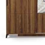 Ντουλάπα ρούχων Pasific 120x60x216cm καρυδί μελαμίνη ed4339 - Image 5