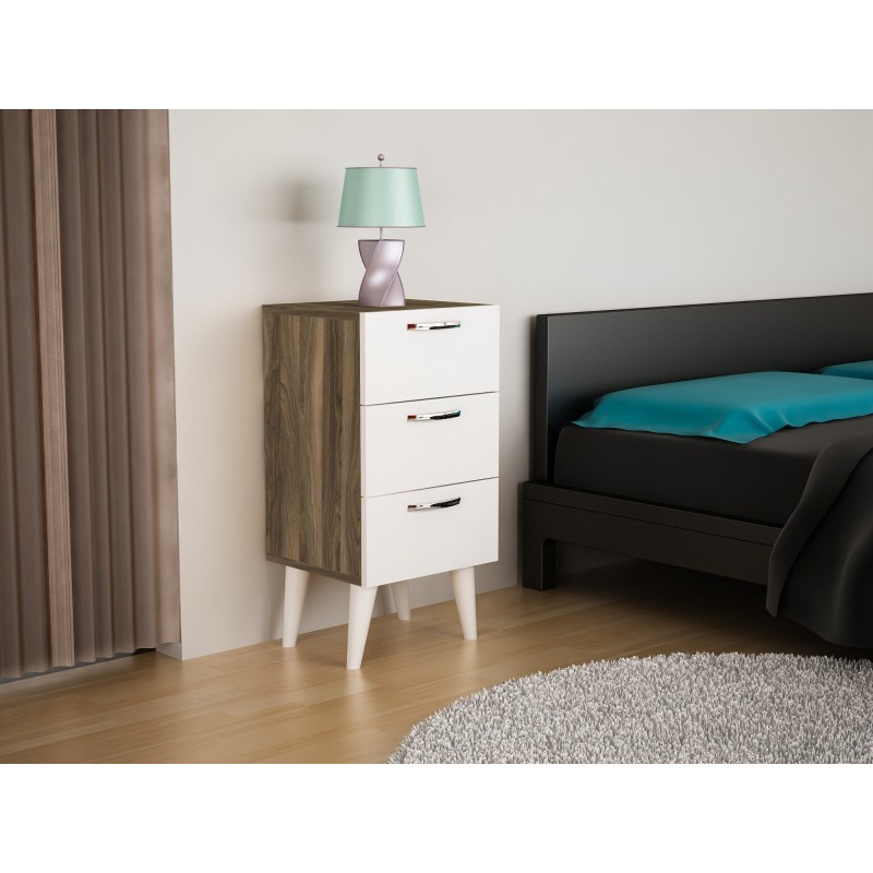 4360_0-800x800 Κομοδίνο Bellini λευκό καρυδί 40x80x37 1cm ed4360 - Image 1