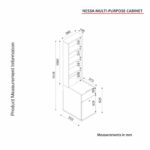 Ντουλάπι μπάνιου Nessa άσπρο μελαμίνη 39 6x52 2x167 8εκ ed4364 - Image 2