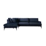 Γωνιακός καναπές Papiro 283x180cm Navy Blue ed436 - Image 5