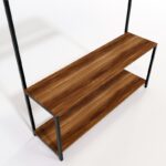 Έπιπλο εισόδου Portmanto Beatrix καρυδί μελαμίνη μεταλλικά πόδια 120x40x180εκ ed4375 - Image 4