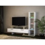 Έπιπλο τηλεόρασης Minel άσπρο Cordoba 148 6x29 5x121 8cm μελαμίνη ed4383