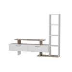 Έπιπλο τηλεόρασης Minel άσπρο Cordoba 148 6x29 5x121 8cm μελαμίνη ed4383 - Image 4