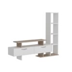 Έπιπλο τηλεόρασης Minel άσπρο Cordoba 148 6x29 5x121 8cm μελαμίνη ed4383 - Image 3