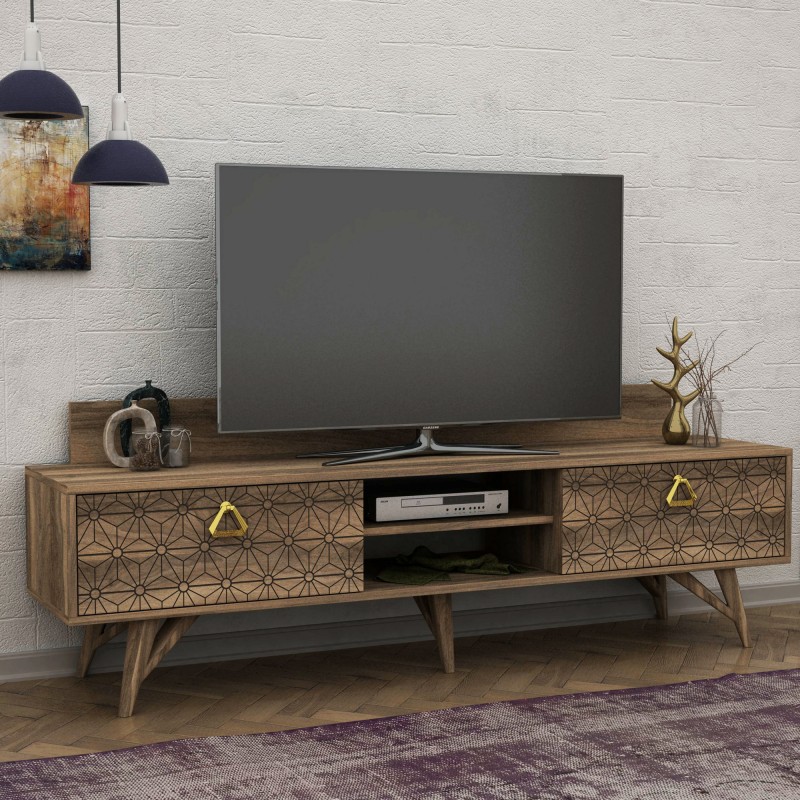 4392_0-800x800 Έπιπλο tv Scintillio μελαμίνη καρυδί 180x29 5x48 6cm ed4392 - Image 1