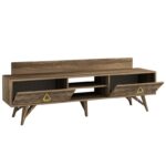 Έπιπλο tv Scintillio μελαμίνη καρυδί 180x29 5x48 6cm ed4392 - Image 3