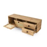 Έπιπλο TV Frosinone oak μαύρο χρώμα μελαμίνη 140x40x60cm ed4398 - Image 4