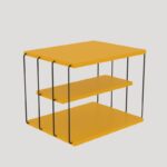 Βοηθητικό τραπέζι Life κίτρινο μαύρο χρώμα μελαμίνη 50x34x40cm ed4405 - Image 3
