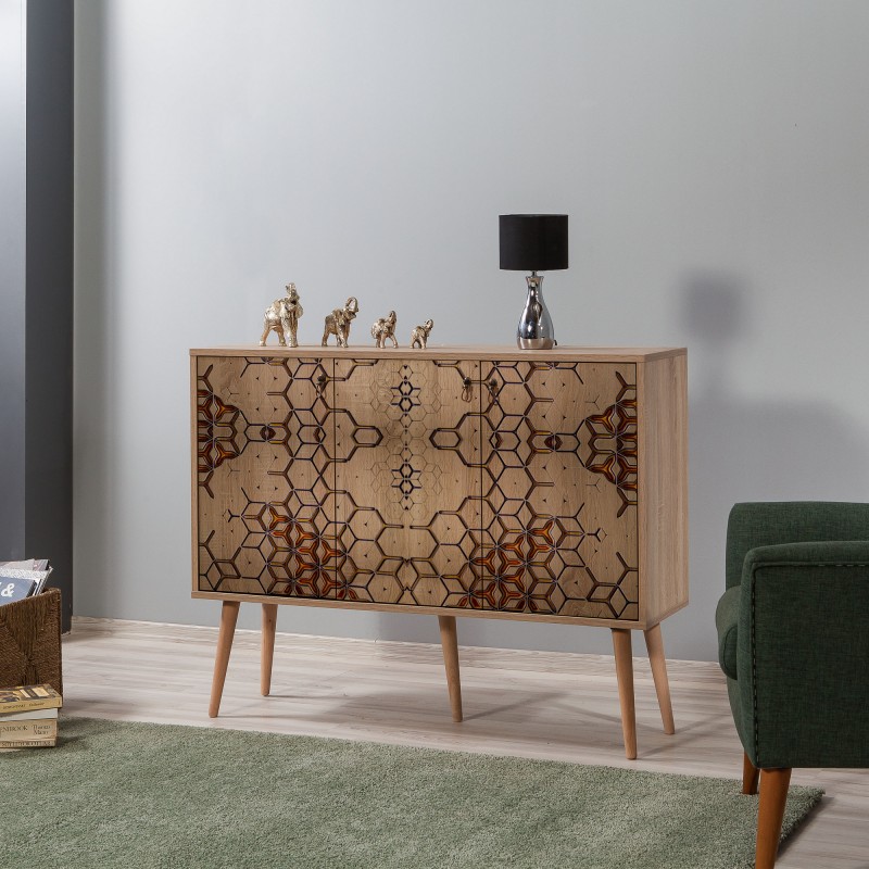 4417_0-800x800 Μπουφέ Mente SONOMA OAK ΜΕΛΑΜΙΝΗ 120x36xH90cm ed4417 - Image 1