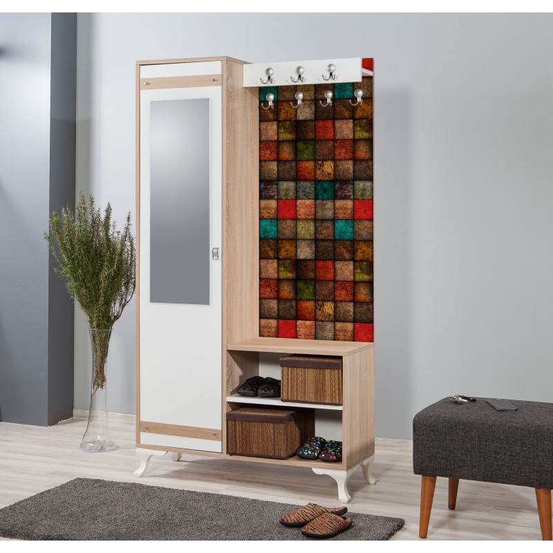 4426_0-800x800 Έπιπλο εισόδου Inch μελαμίνη oak 100x36x195cm ed4426 - Image 1