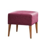 Σκαμπό Zeni Claret κόκκινο ξύλινα πόδια 46x45x50εκ ed4430 - Image 3