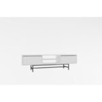 Έπιπλο τηλεόρασης Tauber άσπρη μελαμίνη 180x40x50cm ed4446 - Image 3