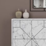 Μπουφέ Sabbia Carrara 123x35x62 4cm μελαμίνη ed4453 - Image 4